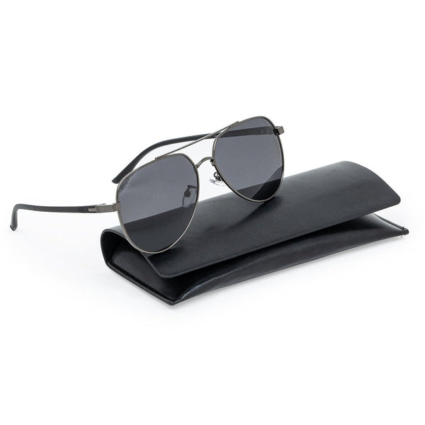Matte Black Aviator Full Frame Sunglass UV Protected & Polarized