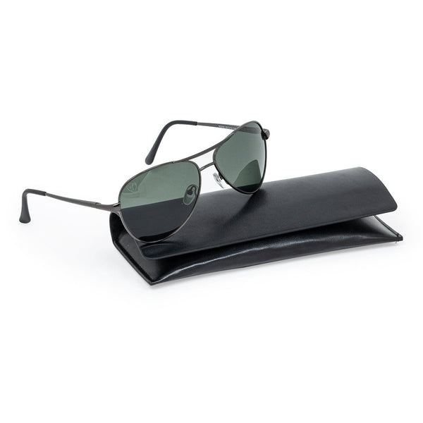 Gun Metal Aviator Full Frame Sunglass & Polarized
