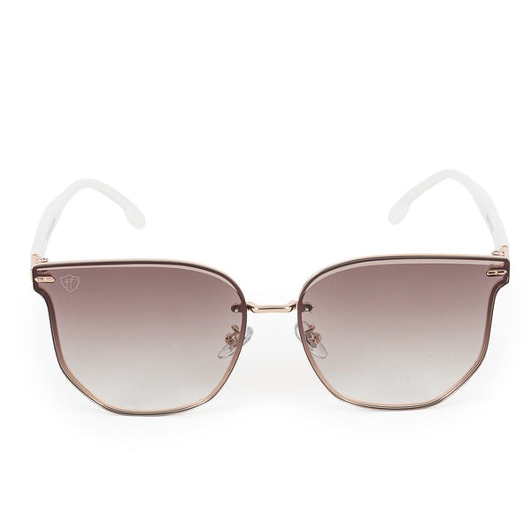 Golden Full Frame Metal Oversized Sunglass UV Protected