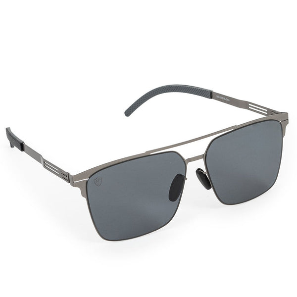 Gray Metal Full Frame Aviator Sunglass UV Protected & Polarized