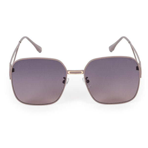 Matte Purple Butterfly Oversized Metal Sunglass UV Protected