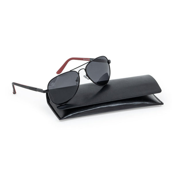 Black Full Frame Metal Aviator Sunglass UV Protected & Polarized