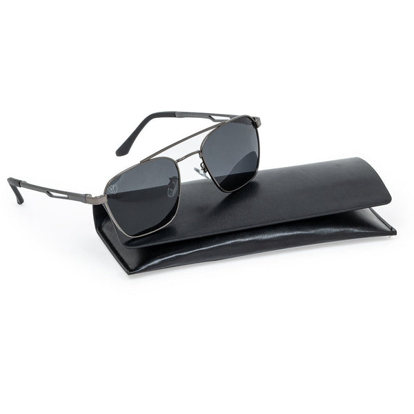 Gun Metal Full Frame Metal Sunglass UV Protected & Polarized