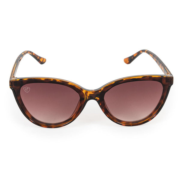 DA Brown Cateye Full Frame Sheet Sunglass UV Protected