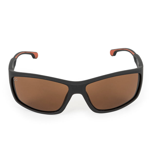 Matte Brown Full Frame Wrapround Sheet Sunglass UV Protected & Polarized