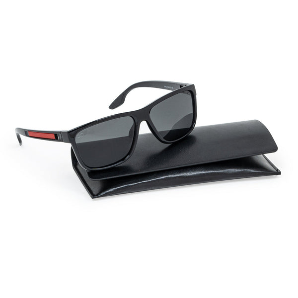 Black Full Frame Sheet Square Sunglass UV Protected & Polarized