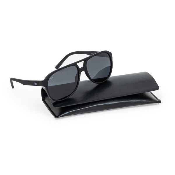 Matte Black Full Frame Aviator Sheet Sunglass UV Protected & Polarized