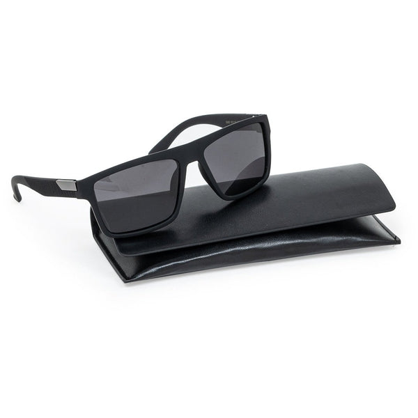 Matte Black Full Frame Square Sheet Sunglass UV Protected & Polarized