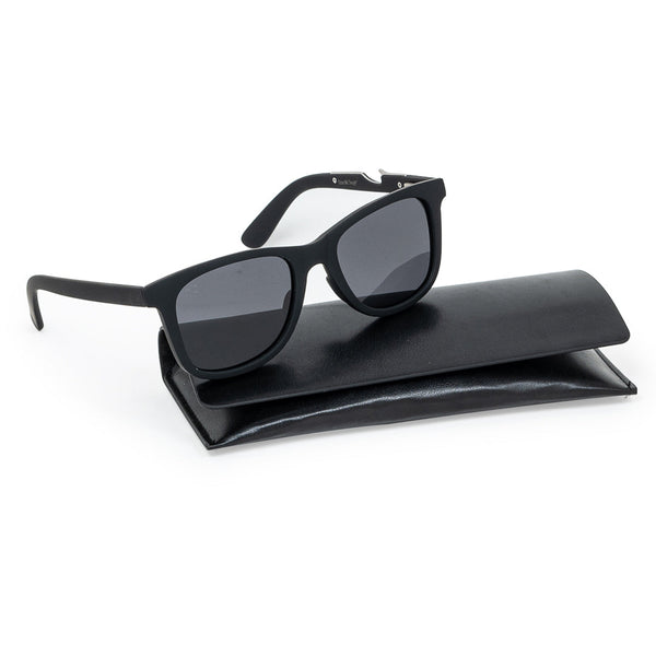Matte Black Wayfarer Full Frame Sheet Sunglass UV Protected & Polarized